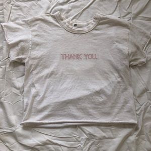 Cropped “Thank You” T-Shirt
